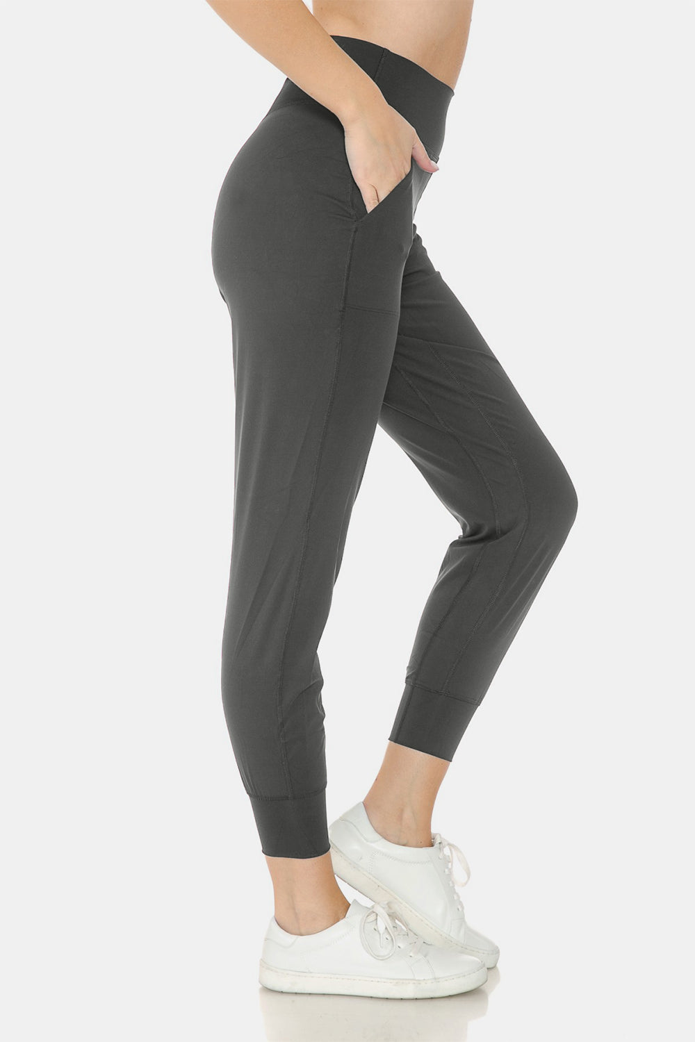 Leggings Depot Wide Waistband Slim Active Joggers - Little Miss Vanilla