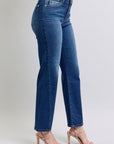 Judy Blue Full Size Side Seam Detail Straight Jeans with Pockets - Little Miss Vanilla