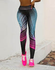 Gym Yoga Pants Sports Outfit for Women Professional Fitness Legging Sport Push Up Tights Pants Printed