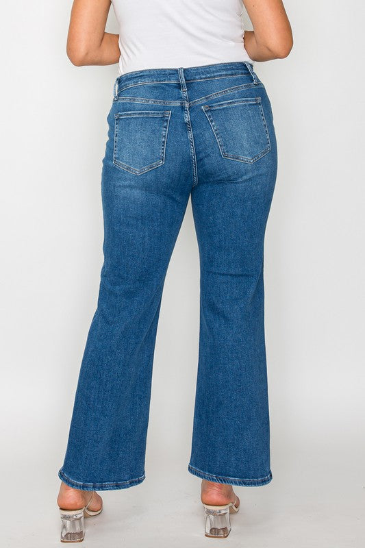 bytos Full Size Cat&#39;s Whiskers Mid Rise Ankle Jeans - Little Miss Vanilla