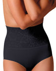 Control Body 311572CH Slip modellante con pizzo serigrafato Nero