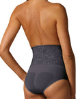 Control Body 311572CH Slip modellante con pizzo serigrafato Nero