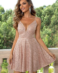 Sequin Spaghetti Strap Dress - Little Miss Vanilla