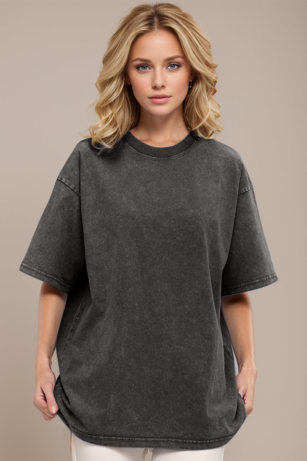 Basic Bae Round Neck Half Sleeve T-Shirt - Little Miss Vanilla