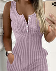 Sunken Stripe Slim Fit Dress Women