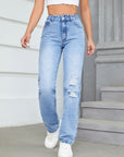 Distressed Jeans with Pockets - Little Miss Vanilla