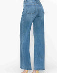 bytos Full Size High Rise Wide Leg Jeans with Pockets - Little Miss Vanilla