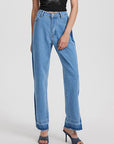 Slit Straight Leg Jeans with Pockets - Little Miss Vanilla