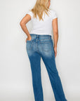 bytos Full Size Raw Hem Distressed Mid Rise Straight Jeans - Little Miss Vanilla