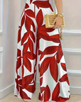 Printed High Waist Fashion Comfortable Wide-leg Pants