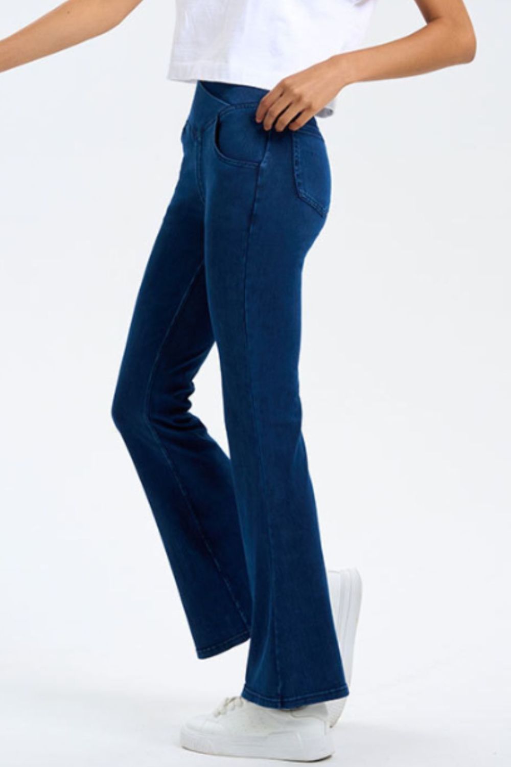 Basic Bae Pocketed Highly Stretchy Bootcut Jeans - Little Miss Vanilla