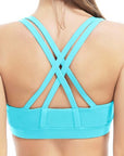 Professional Sport bra Top fitness gym women strappy vest seamless padded Yoga Bras training tank Top push up Running Underwear