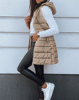 Plus Size Zip Up Hooded Vest Coat - Little Miss Vanilla