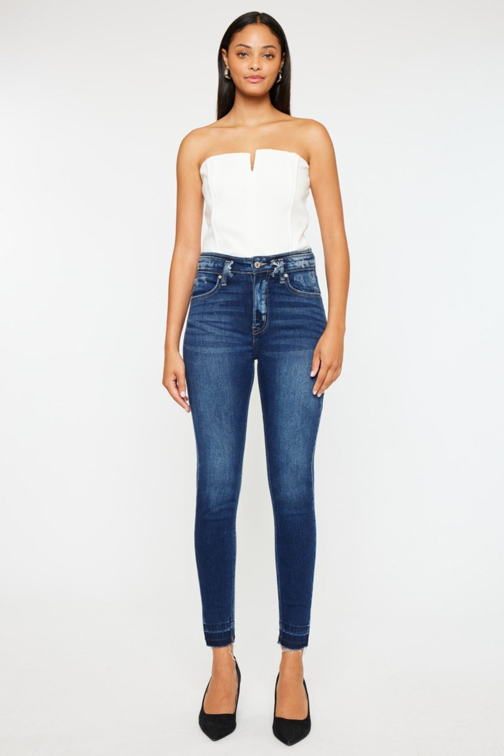 Kancan Full Size High Rise Ankle Skinny Jeans - Little Miss Vanilla