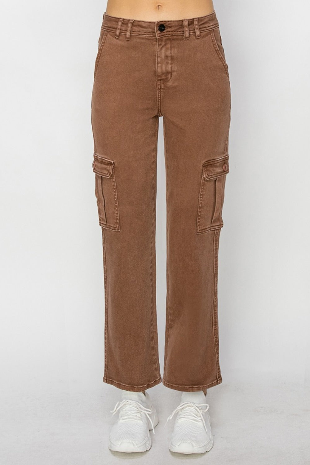 Risen Full Size High Rise Cargo Jeans - Little Miss Vanilla