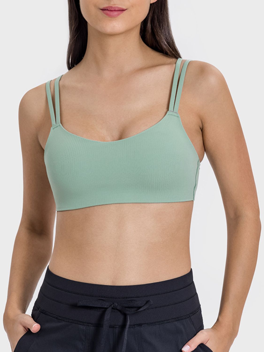 Millennia Scoop Neck Double Strap Active Cami - Little Miss Vanilla