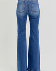 RISEN Full Size Low Rise Flare Jeans with Pockets - Little Miss Vanilla