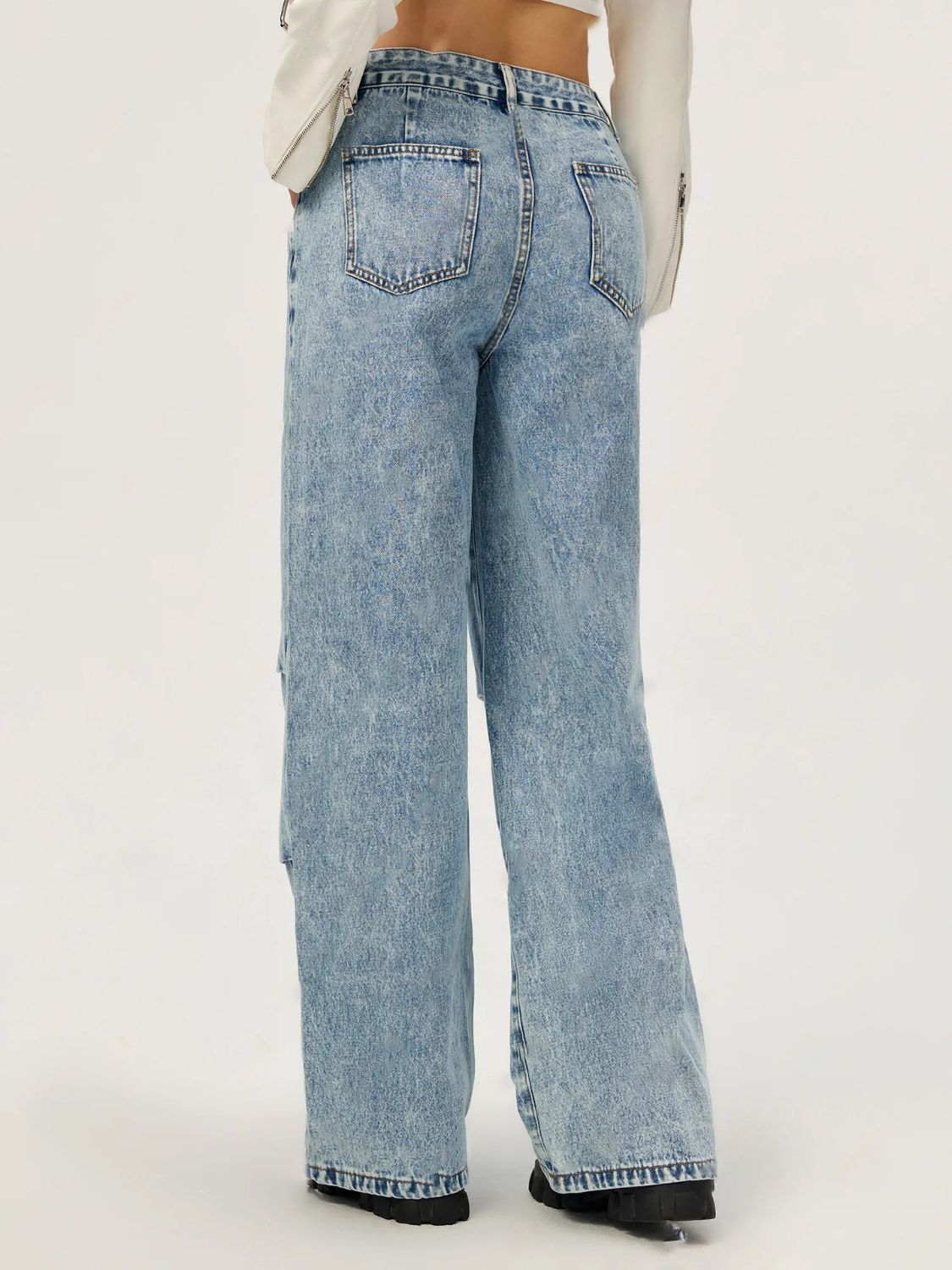 Wide Leg Jeans with Pockets - Little Miss Vanilla