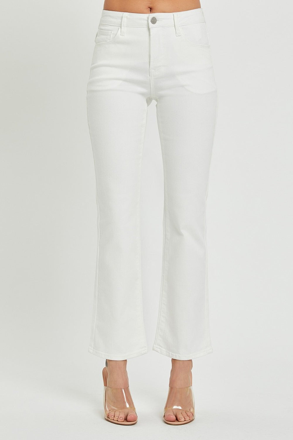 RISEN Full Size Mid Rise Jeans with Pockets - Little Miss Vanilla