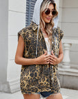 Leopard Buttton Up Denim Vest - Little Miss Vanilla