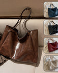 Fashion Handbag New Autumn And Winter Japanese And Korean Large Capacity Soft Leather Shoulder Bag Retro Casual Handbag