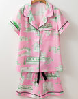 Pink Holiday Resort Short 2pcs Pajama Set - Little Miss Vanilla