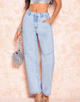 Straight Leg Jeans with Pockets - Little Miss Vanilla