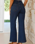 High Waist Bootcut Jeans with Pockets - Little Miss Vanilla