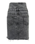 Raw Hem High Waist Denim Skirt - Little Miss Vanilla