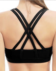 Professional Sport bra Top fitness gym women strappy vest seamless padded Yoga Bras training tank Top push up Running Underwear