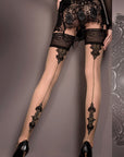 Ballerina 419 Hold Ups Nero (Black) / Skin