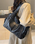 Handbag European And American Retro Solid Color Simple Texture