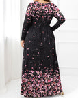 Plus Size Round Neck Maxi Dress with Pockets - Little Miss Vanilla