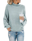 Cardigan Thick Thread Turtleneck Pullover