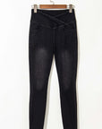 Black Arched Waist Stretchy Slim Fit Jeggings