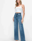 bytos Full Size High Rise Wide Leg Jeans with Pockets - Little Miss Vanilla