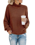 Cardigan Thick Thread Turtleneck Pullover