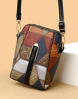 Fashion Soft Leather Stitching Shoulder Bag