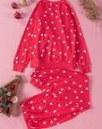 Fiery Red Valentines Heart Print Pants Set - Little Miss Vanilla