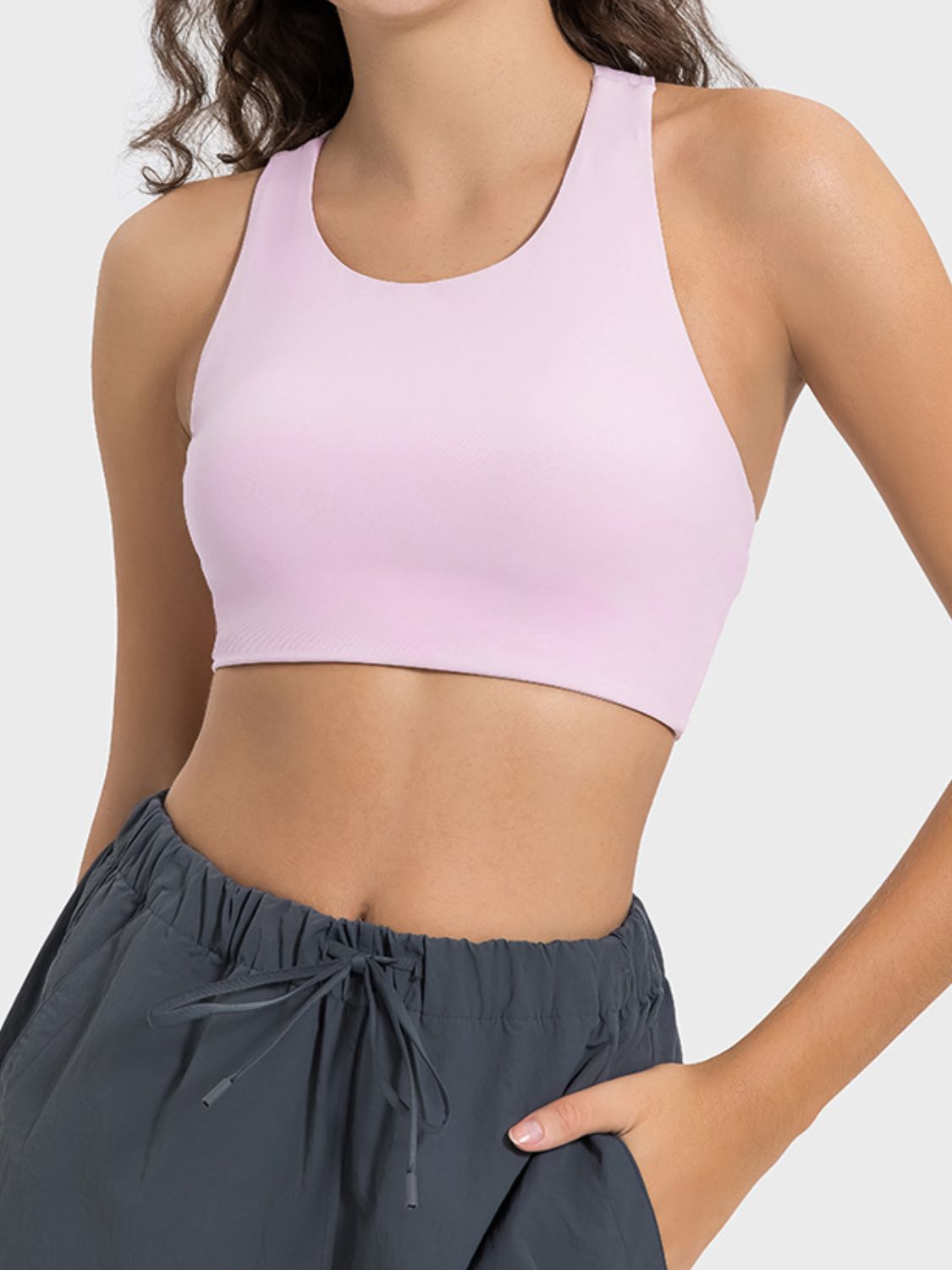 Millennia Cutout Round Neck Active Tank - Little Miss Vanilla