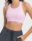 Millennia Cutout Round Neck Active Tank - Little Miss Vanilla