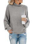 Cardigan Thick Thread Turtleneck Pullover