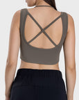 Millennia Crisscross Square Neck Active Tank - Little Miss Vanilla