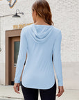 Long Sleeve Hooded Active Top - Little Miss Vanilla