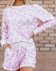 Pink Leopard Animal Print Pullover and Shorts Loungewear - Little Miss Vanilla