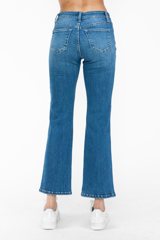 bytos Full Size Cat's Whiskers Mid Rise Ankle Jeans - Little Miss Vanilla