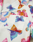 Multicolour Butterfly Pattern Short Sleeve Shirt Pajamas Set - Little Miss Vanilla