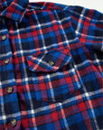 Navy Blue Plaid Flap Pocket Button Up Shacket - Little Miss Vanilla