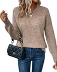 European And American Round Neck Long Sleeve Solid Color Sweater Bottoming Sweater