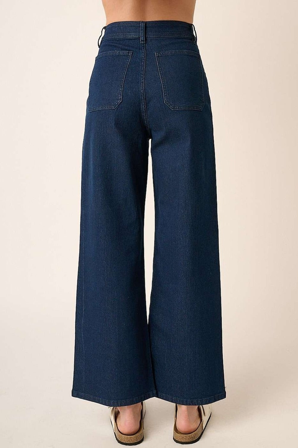 Mittoshop High Waist Wide Leg Jeans - Little Miss Vanilla